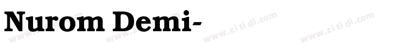 Nurom Demi字体转换